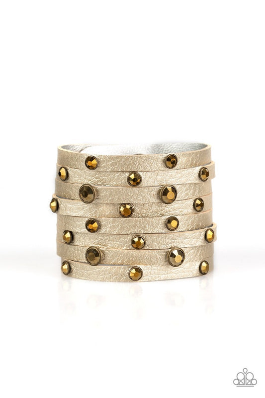 Paparazzi Bracelet ~ Go-Getter Glamorous - Brass