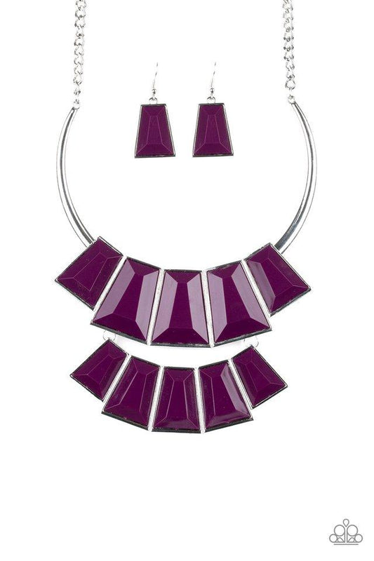 Collar de paparazzi: leones, tigresas y osos, morado