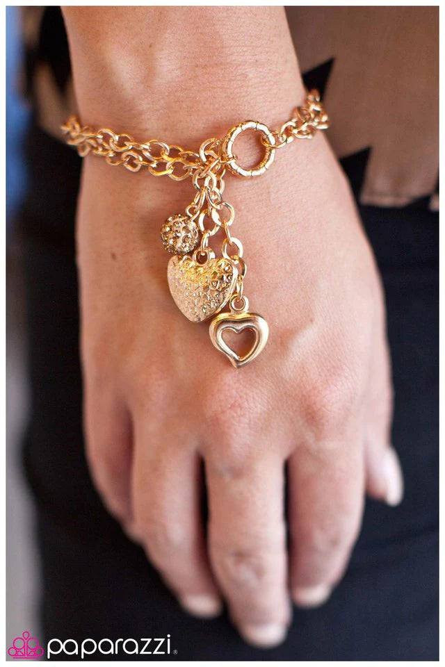 Paparazzi Bracelet ~ Close to My Heart - Gold