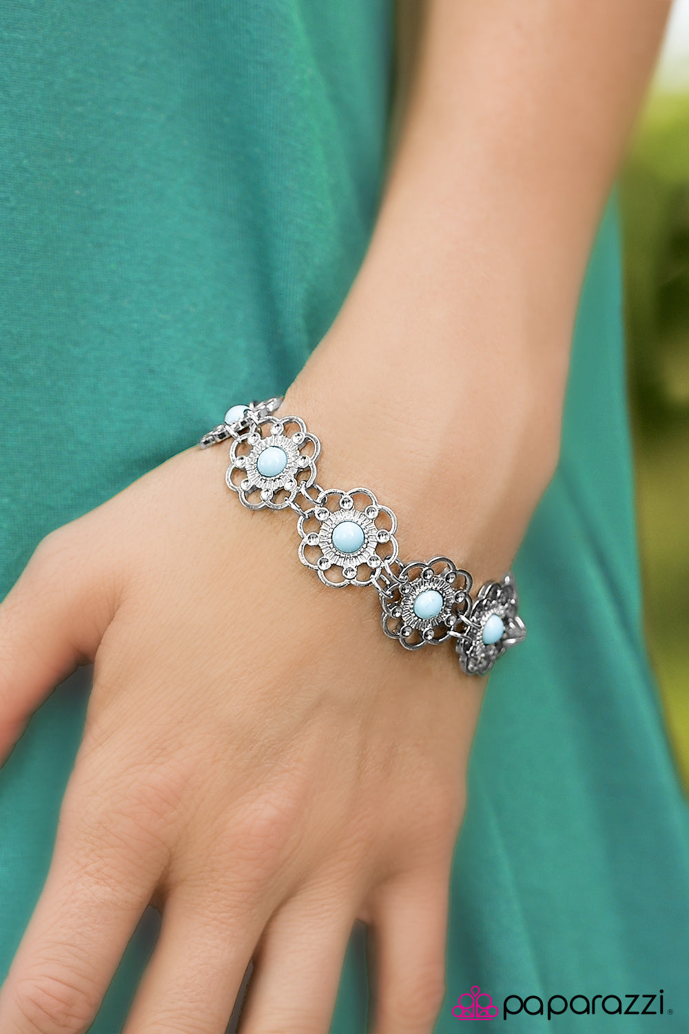 Paparazzi Bracelet Summer Garden Blue Paparazzi Jewelry Online