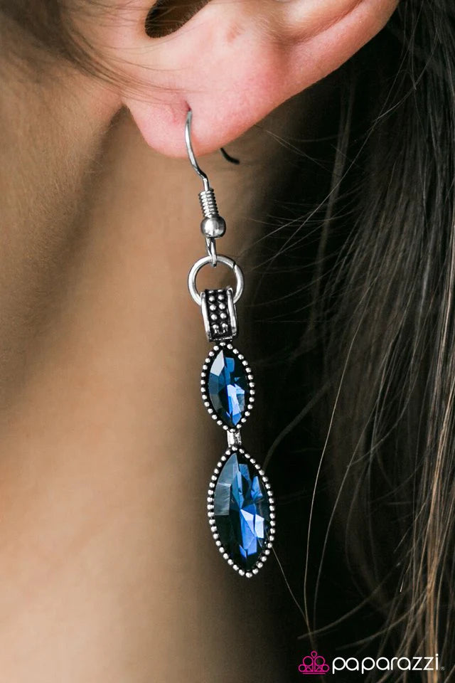 Paparazzi Earring ~ Wandering Star - Blue