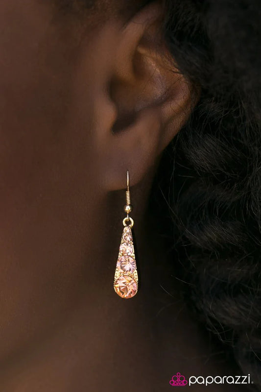 Paparazzi Earring ~ Friends In High Places - Gold