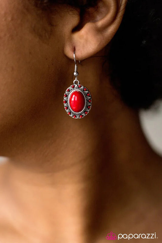 Paparazzi Earring ~ The Sun Is Up - Red