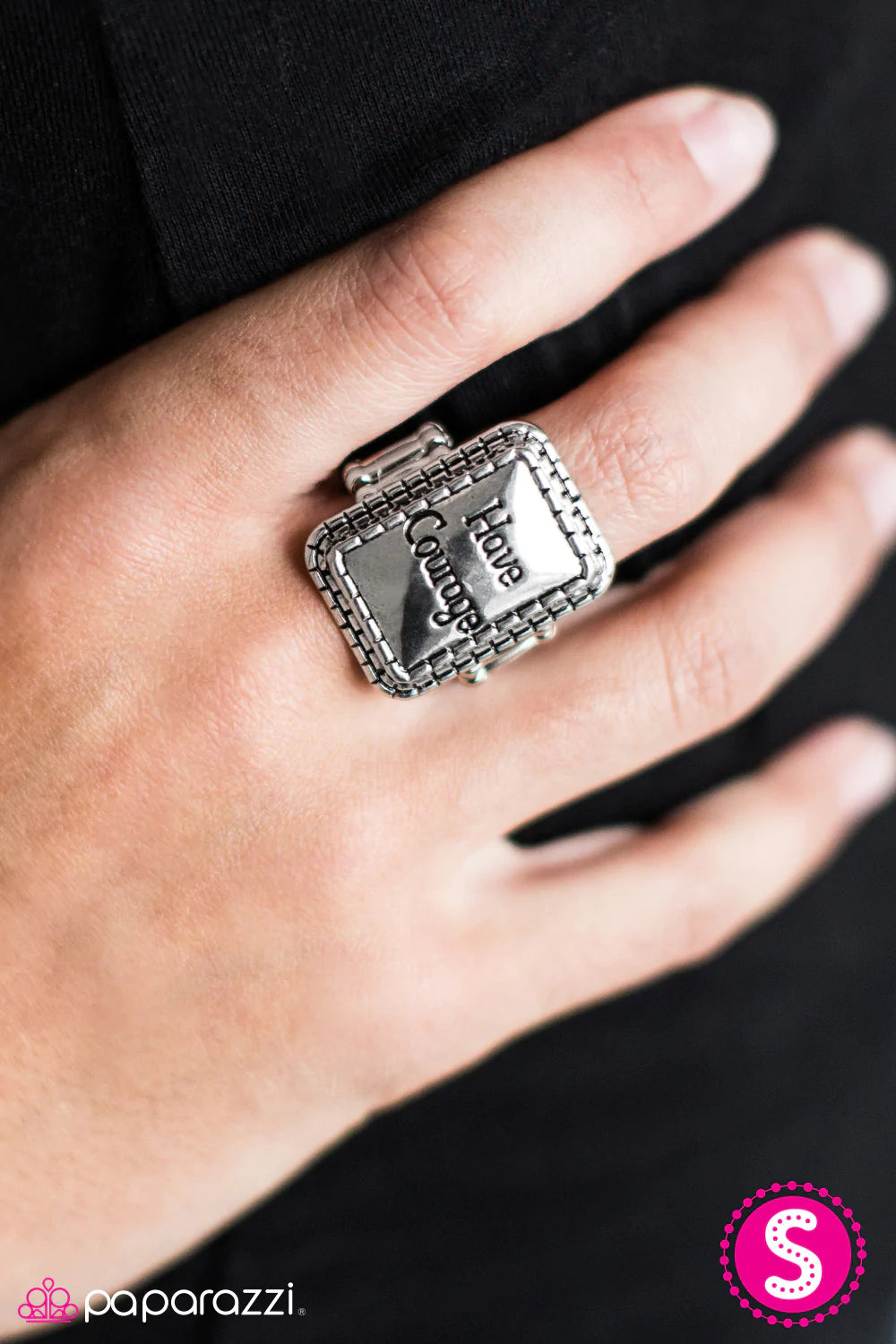 Paparazzi Ring ~ Have Courage - Silver