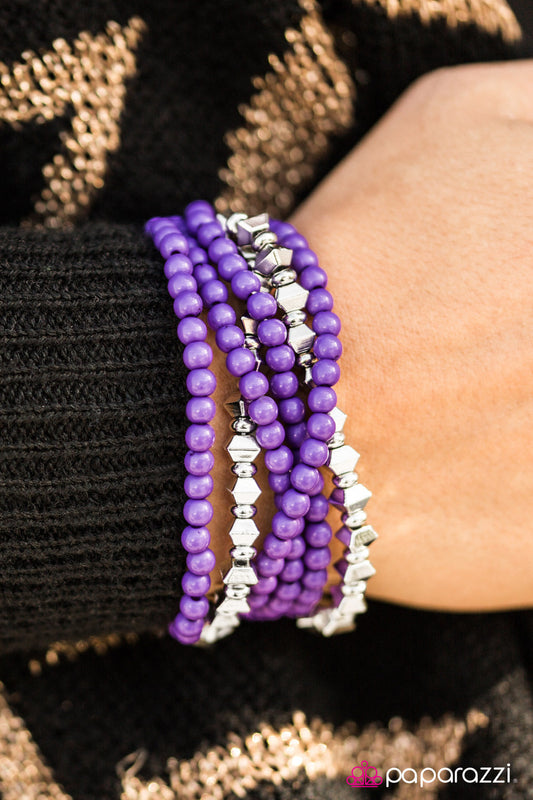 Paparazzi Bracelet ~ Nama-SLAY - Purple