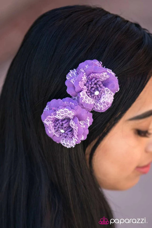 Accesorios para el cabello de Paparazzi ~ Cherokee Rose - Púrpura