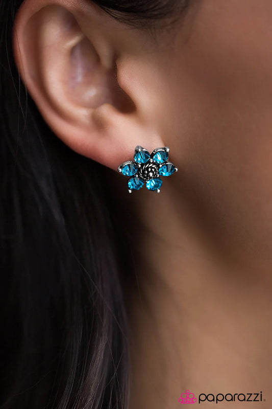 Paparazzi Earring ~ Love Me DEW - Blue