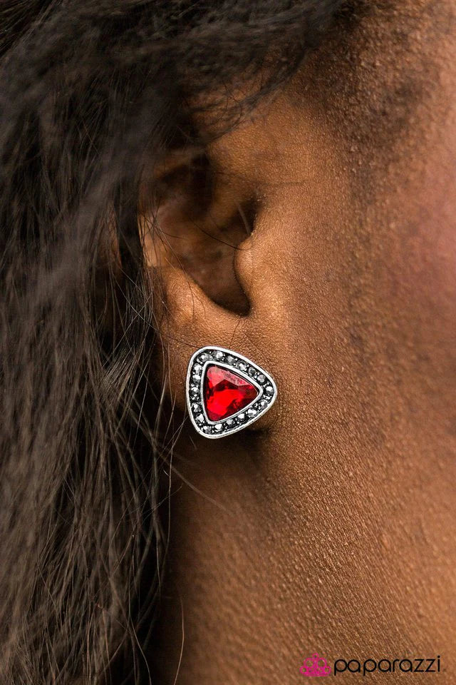 Paparazzi Earring ~ Rocking The Best - Red