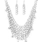 Paparazzi Necklace Blockbuster - Fishing for Compliments - Silver/White