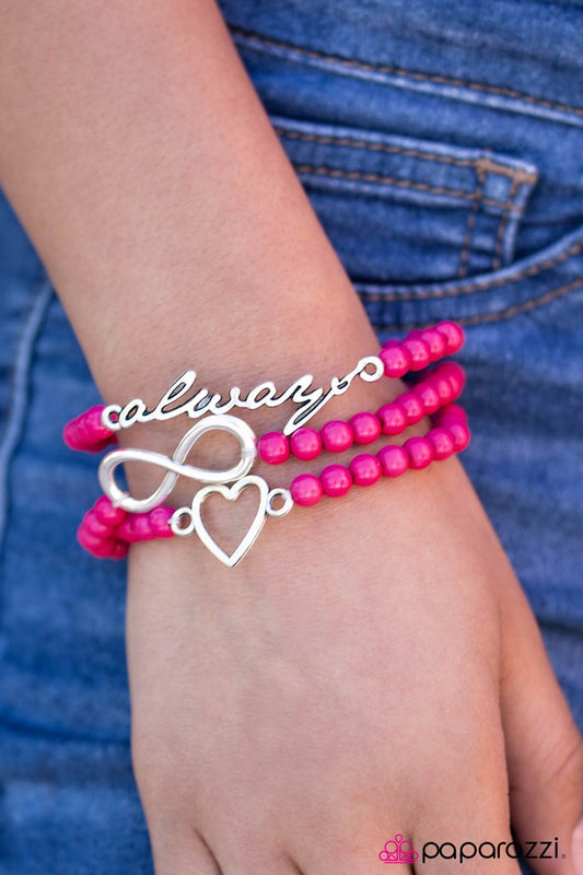 Pulsera Paparazzi ~ Siempre a la moda - Rosa