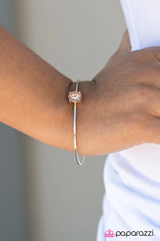 Paparazzi Bracelet ~ May Your Days Be Sparkly - Rose Gold