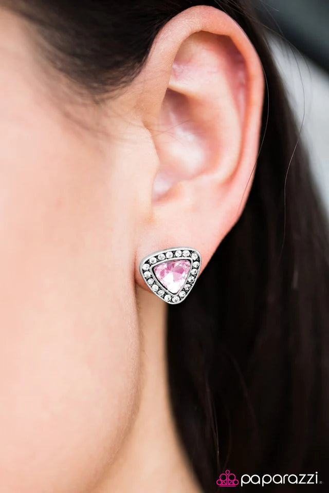 Paparazzi Earring ~ Rocking The Best - Pink