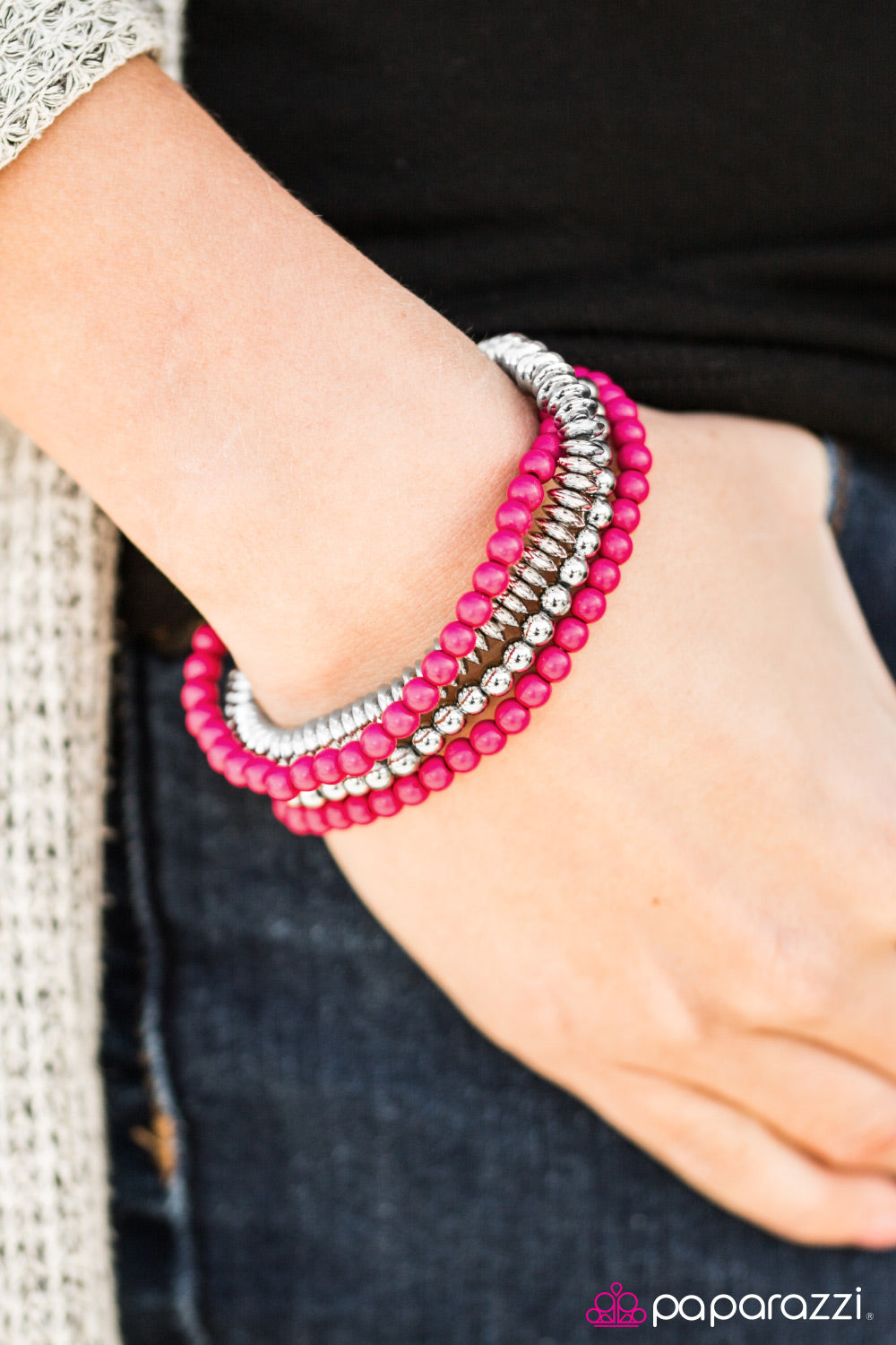 Paparazzi Bracelet ~ Color Coordination - Pink