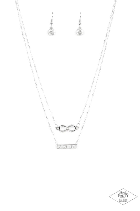 Paparazzi Necklace ~ Timeless Love - Silver