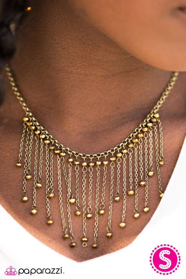 Paparazzi Necklace ~ Who Needs Fireworks? - Brass