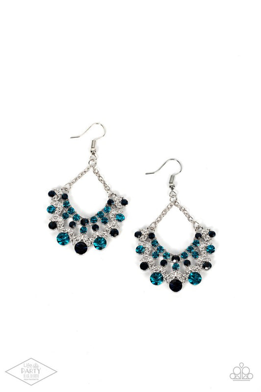 Hey, Glitter Glitter - Blue - Paparazzi Earring Image