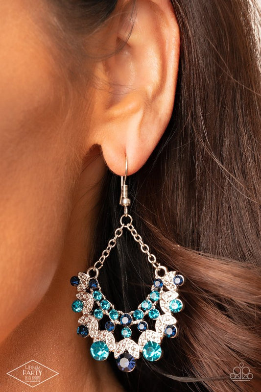 Hey, Glitter Glitter - Blue - Paparazzi Earring Image