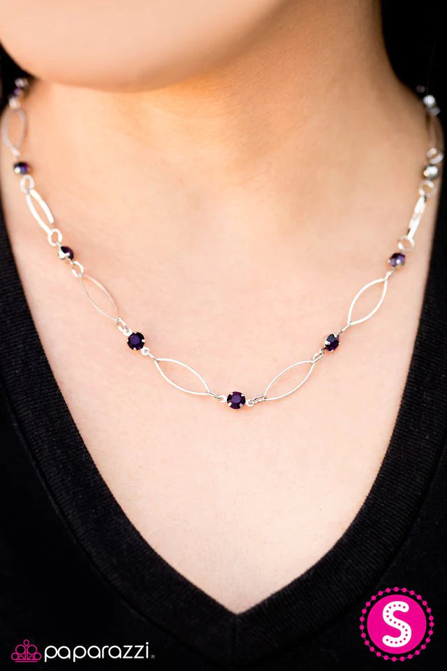 Paparazzi Necklace ~ Time Is Of The Essence - Purple