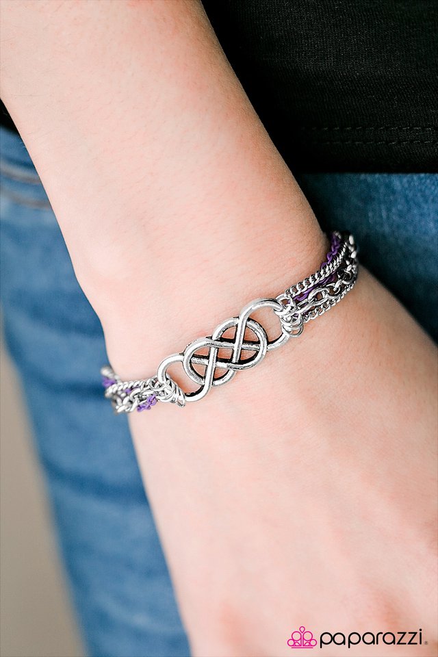 Paparazzi Bracelet ~ Colorful Collaboration - Purple