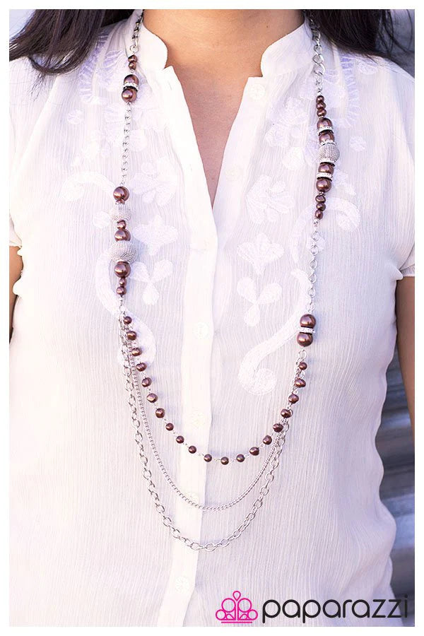 Paparazzi Necklace ~ Enmeshed In Elegance - Brown