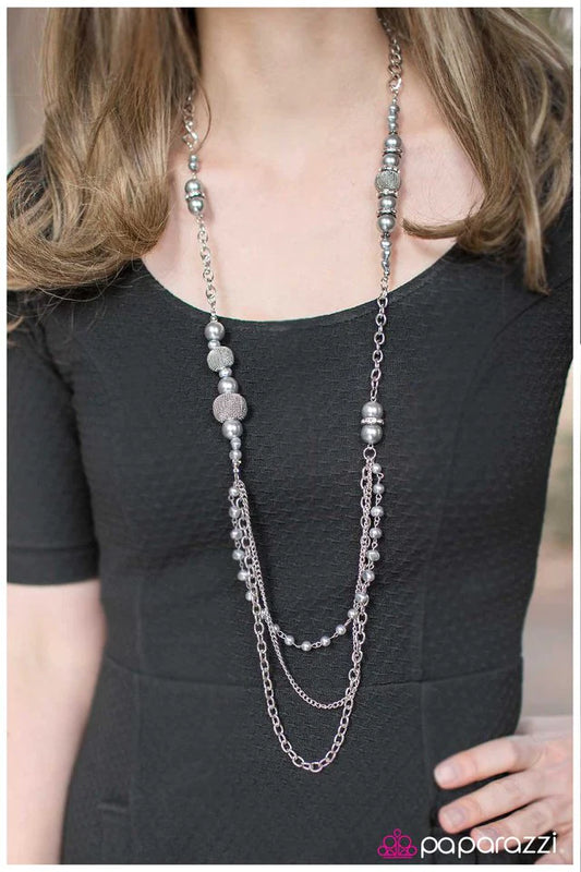 Paparazzi Necklace ~ Enmeshed In Elegance - Silver