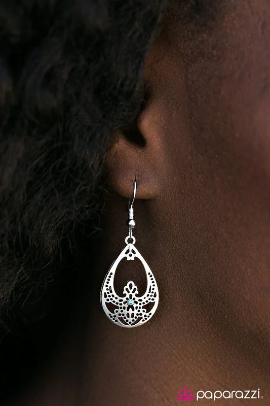 Paparazzi Earring ~ Tranquil Twinkle - Blue