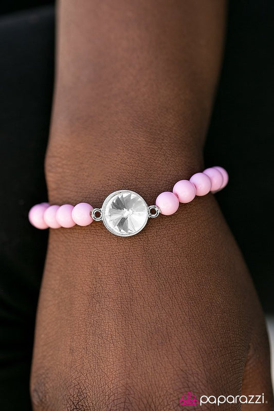 Paparazzi Bracelet ~ Hey, Shimmer Shimmer - Pink