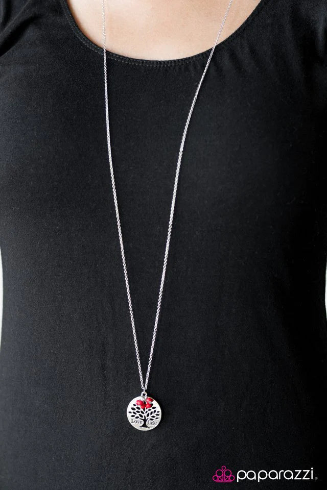 Paparazzi Necklace ~ Life Is Lovely - Red