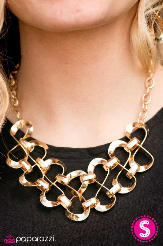 Paparazzi Necklace ~ Work, Play, and Slay - Gold