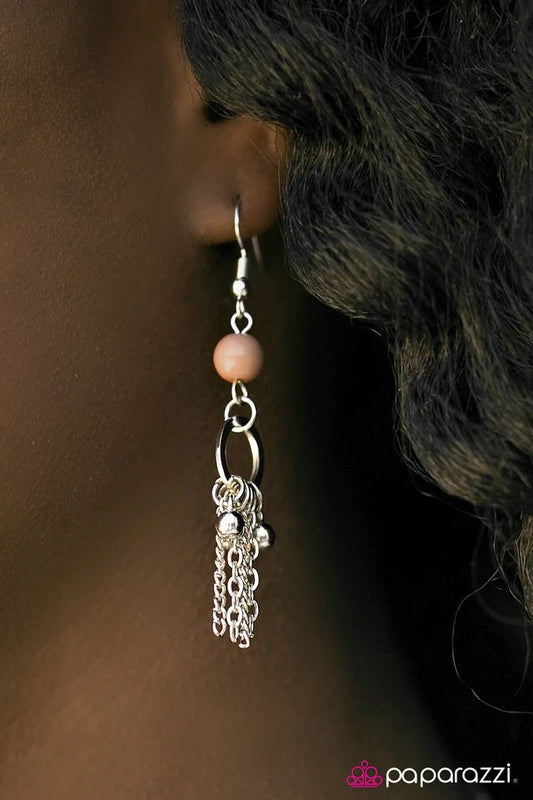 Paparazzi Earring ~ Swift and SHORE - Brown