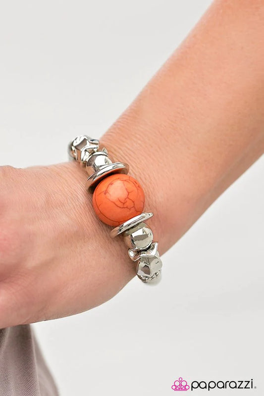 Paparazzi Bracelet ~ Brace Yourself - Orange