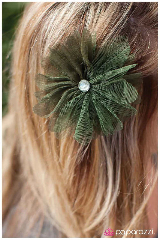 Accesorios para el cabello de Paparazzi ~ Side By Side - Verde