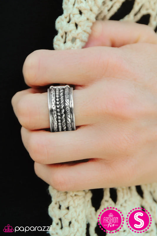 Paparazzi Ring ~ Whats Yours Is MAYAN  - Silver