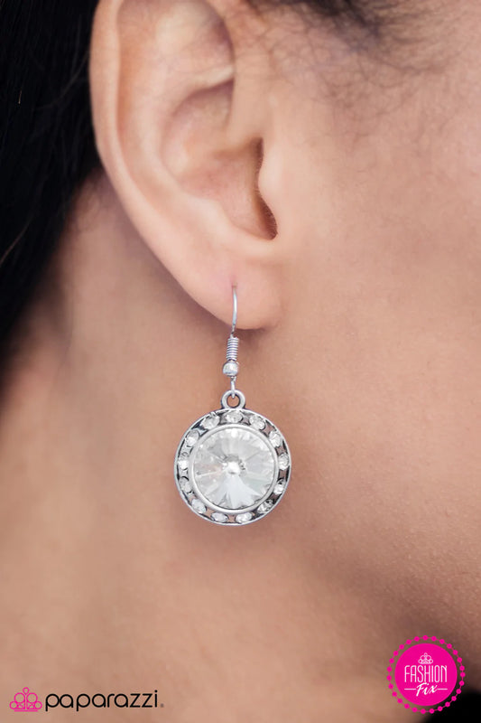 Paparazzi Earring ~ Turn On The Sparkle  - White