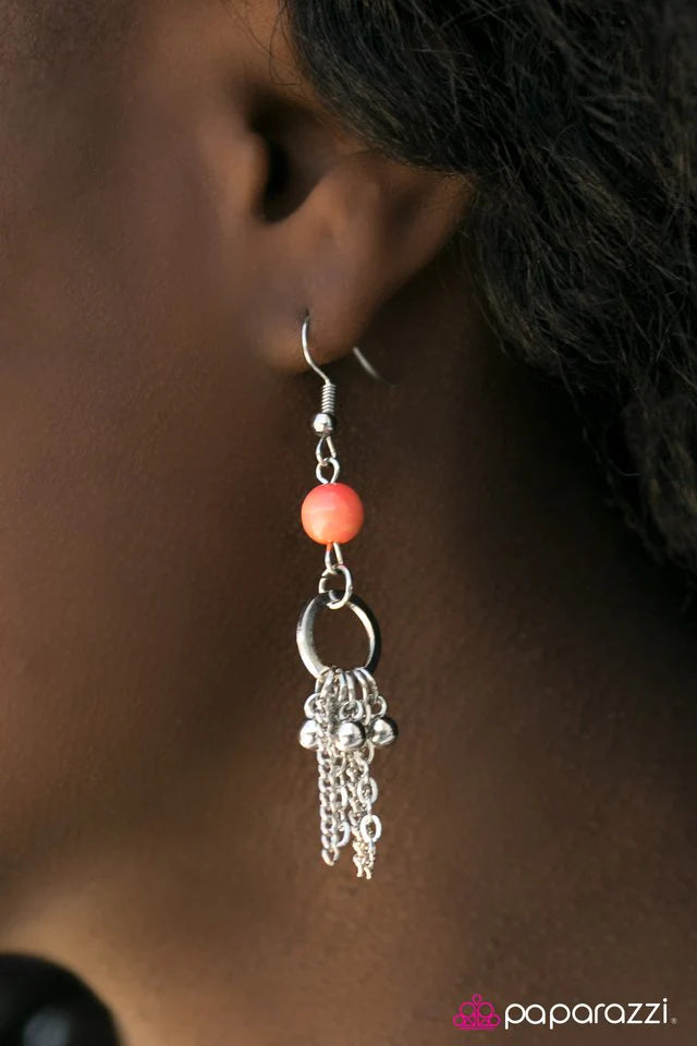 Paparazzi Earring ~ Swift and SHORE - Orange