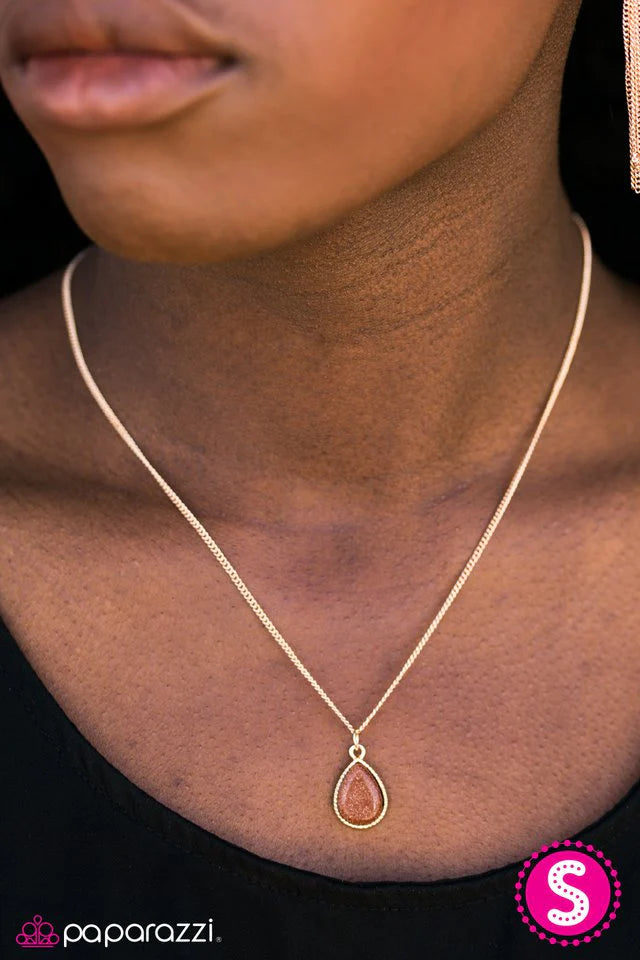 Paparazzi Necklace ~ Moonlight Sonata - Brown