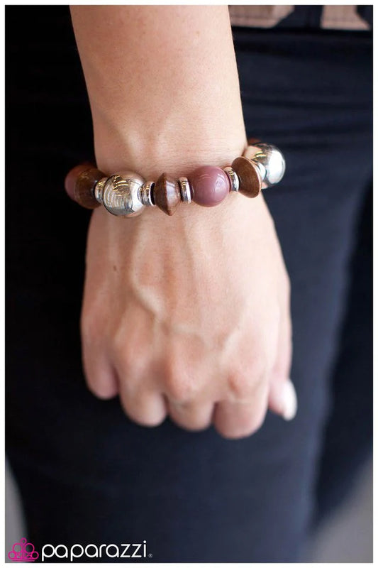 Paparazzi Bracelet ~ Thats a Stretch - Brown