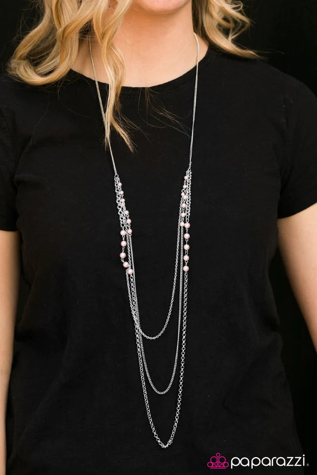 Paparazzi Necklace ~ Worth The RITZ - Pink