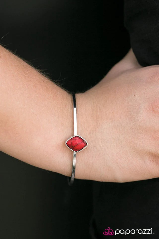 Paparazzi Bracelet ~ Sticks and SANDSTONES - Red