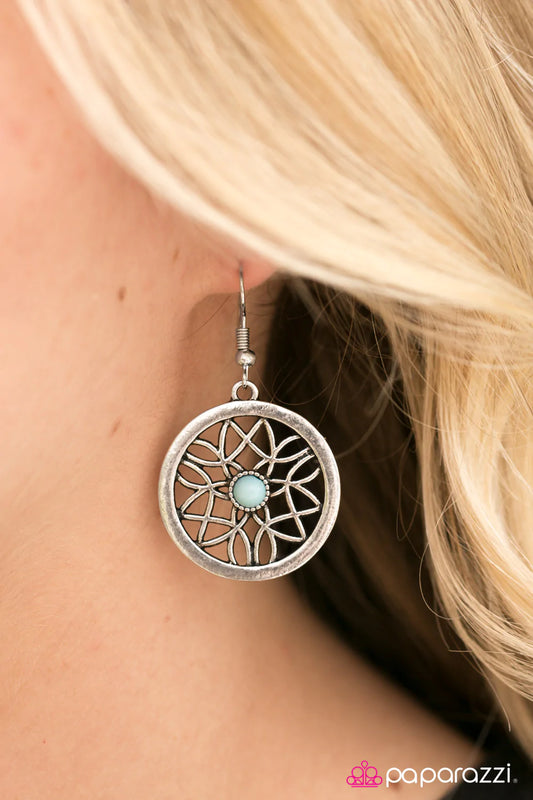 Paparazzi Earring ~ Pinch Me, Im GLEAMING - Blue