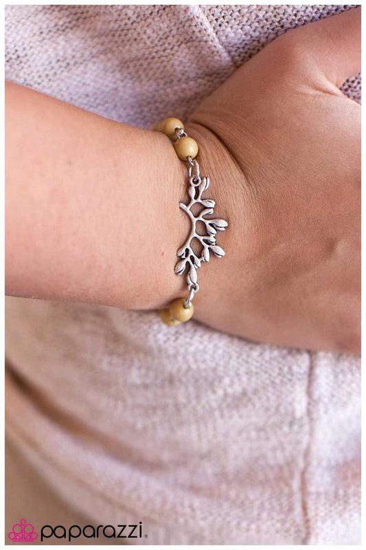 Paparazzi Bracelet ~ A Branch in the Mist - Yellow