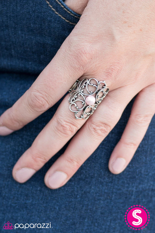 Paparazzi Ring ~ Castles and Chariots - Pink