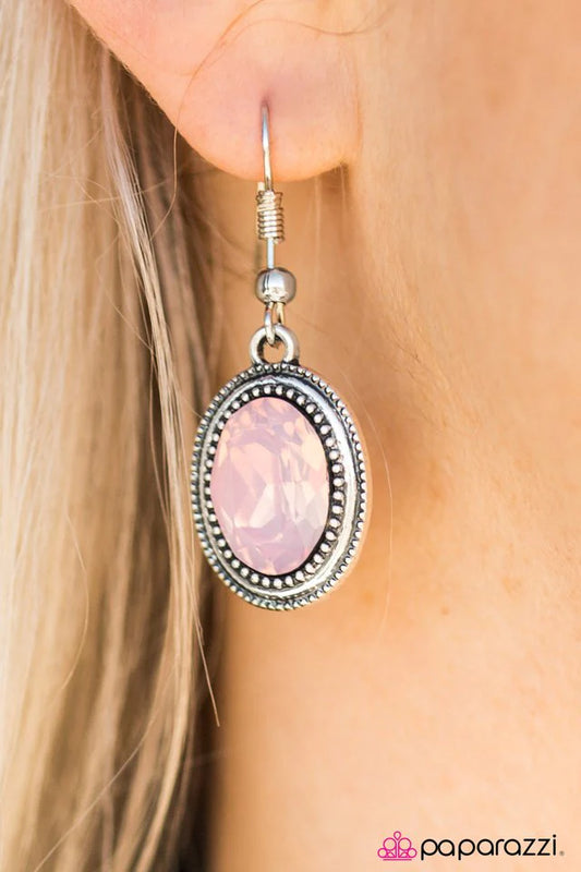 Paparazzi Earring ~ Galactic Glam - Pink