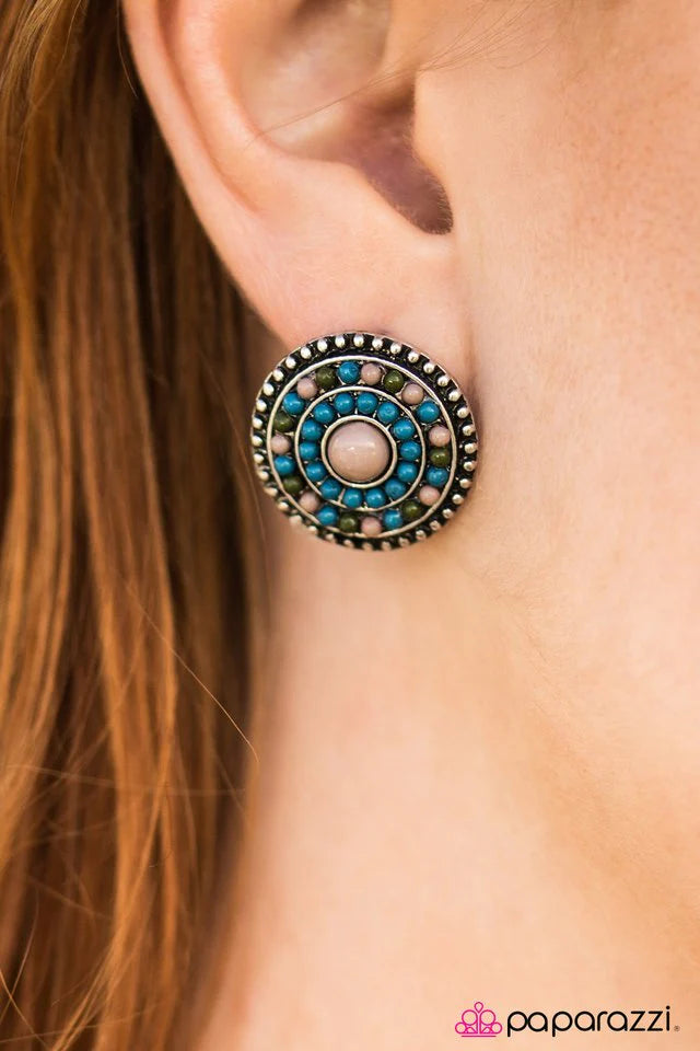 Paparazzi Earring ~ Turn The BEAD Around - Multi