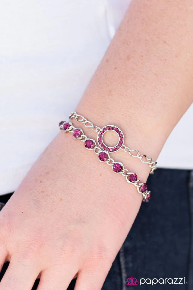 Pulsera Paparazzi ~ Brillo diario - Rosa