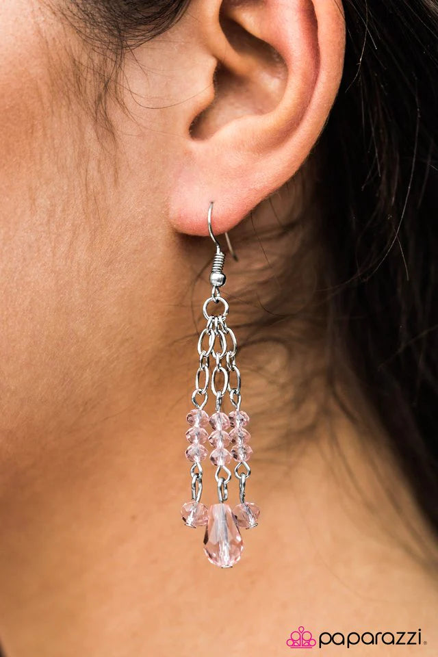 Paparazzi Earring ~ Magic In The Air - Pink