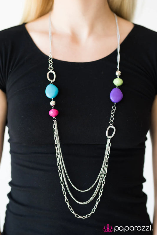 Paparazzi Necklace ~ Caribbean Rainbow - Multi