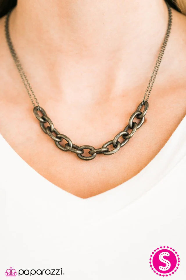 Paparazzi Necklace ~ Lo and Be-BOLD! - Brass