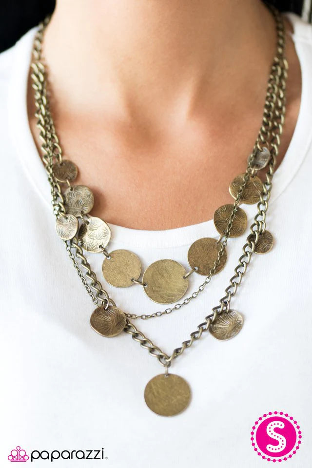 Paparazzi Necklace ~ Lost Treasure - Brass