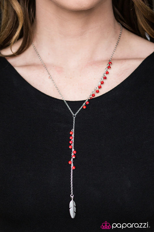 Paparazzi Necklace ~ Western Winds - Red